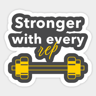 Stronger with every rep Sticker